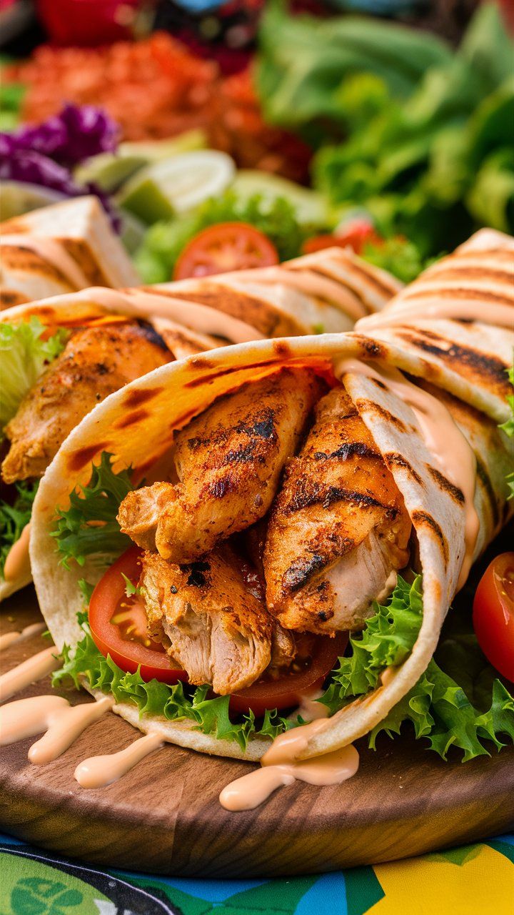 grilled chicken wraps